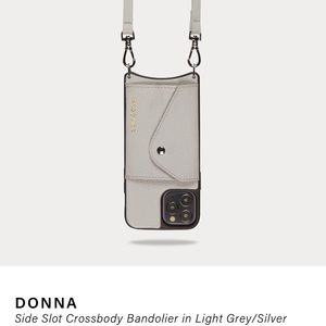 Bandolier Light Grey IPhone XR Crossbody Phone and Wallet Carrier